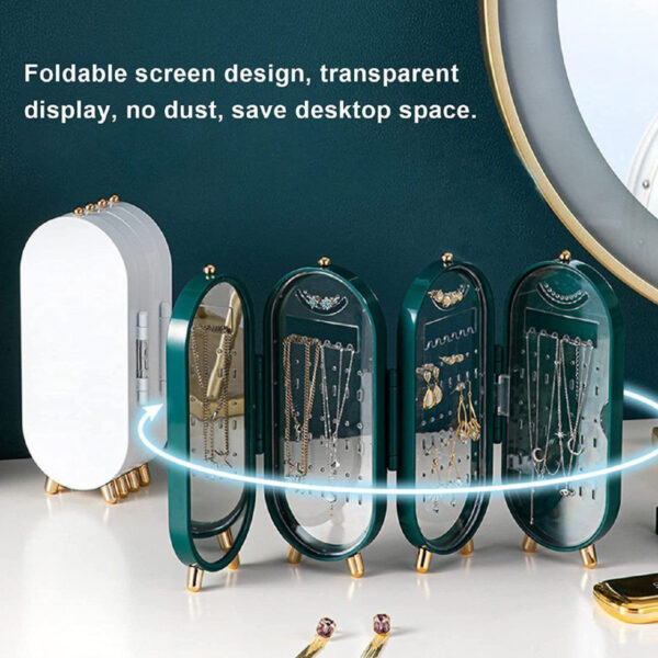 ZMIN 4-Door Jewelry Organizer with Mirror FOR JWELLERY Vanity Box - Image 8