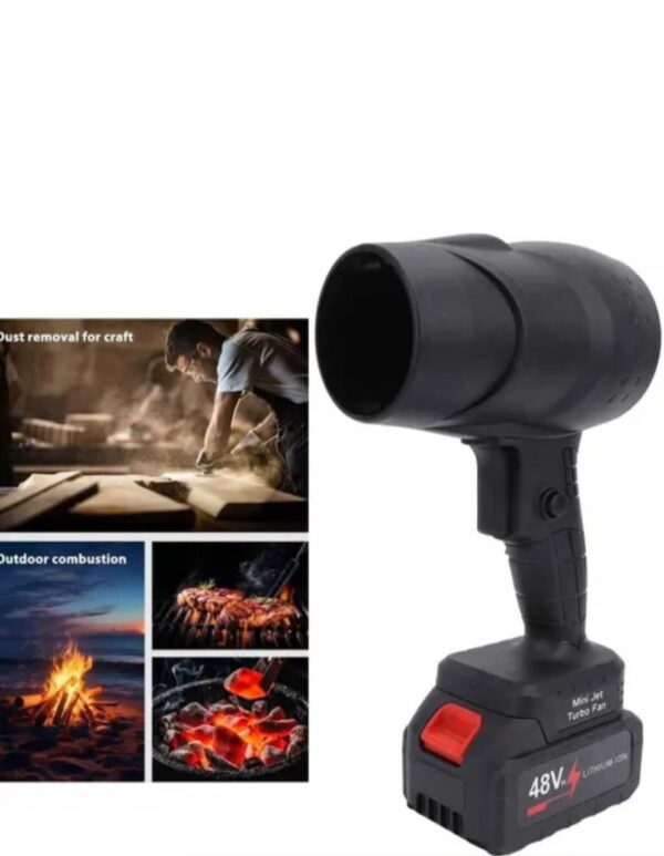 Handheld Electric Portable Air Blower | Cordless Turbo Jet Blower 48V Battery, High-Power Brushless Motor, Multipurpose for Car, Home & Computer Cleaning - Image 2