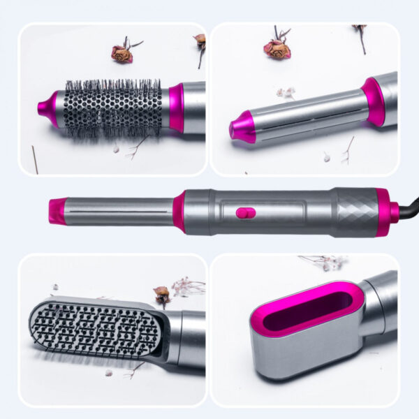 5 in 1 Hair Dryer Brush Styler – Hot Air Brush with Interchangeable Attachments for Drying, Curling, Straightening & Volumizing - Image 7